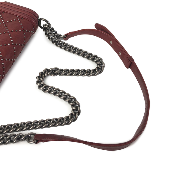 CHANEL Large Studded Boy Crossbody Bag - Picture 13 of 14